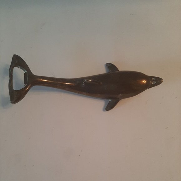Vintage Metal Dolphin Beer Soda Bottle Opener Brass? - Picture 5 of 11